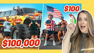 reacting to SIDEMEN $100,000 VS $100 ROAD TRIP (USA EDITION)