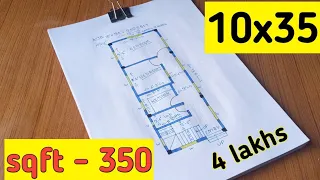 10x35 house plan ll 10*35 house design 2 bedroom ll 350 square feet house design