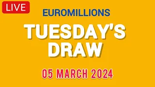 The National lottery Euromillions Draw Live Results From Tuesday 05 March 2024