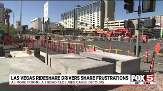 Las Vegas rideshare drivers find shortcuts, share frustrations amid F1 road closures