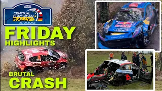 FRIDAY HIGHLIGHTS | WRC CENTRAL EUROPEAN RALLY 2023 | Crash and Maximum Attack
