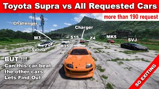 Toyota Supra MK4 VS All Requested Cars in Forza Horizon 5 | Steering Wheel Gameplay