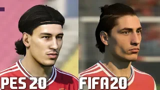 FIFA 20 vs PES 2020 - Arsenal Player Faces Comparison