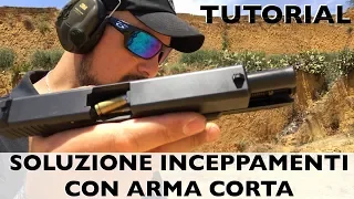 Inceppamenti pistola. Come risolverli. Soluzioni arma inceppata. stove pipe. Tap rack bang. Cilecca