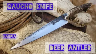 Brute Forged Gaucho Knife With Deer Antler