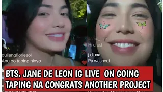 IG LIVE BTS JANE DE LEON ON GOING TAPNG KASAMA BUONG TEAM CONGRATS ANOTHER PROJECT