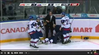 IIHF Camara HUGE Hit against Slovakia 12/28/12