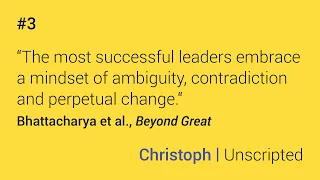 Christoph | Unscripted #3:  Arindam Bhattacharya on "Beyond Great" - Full 30 Minute Interview