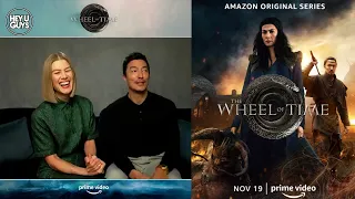 The Wheel of Time - Rosamund Pike & Daniel Henney on fantasy & real life, staging the fight scenes