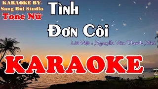 KARAOKE | Tình Đơn Côi ( Tone Minh Tuyết ) | Beat phối mới TONE NỮ ( Tone Gbm )