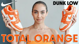 An UPGRADED Syracuse Dunk?  TOTAL ORANGE Nike Dunk Low On Foot Review and How to Style (Outfits)