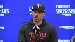 LIVE: Carlos Correa meets with media ahead of 2023 Postseason