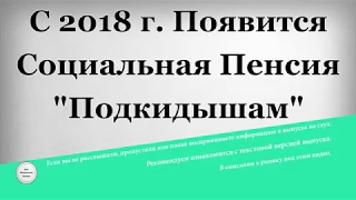 С 2018 года появится социальная пенсия подкидышам