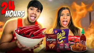 Eating WORLDS SPICIEST food for 24 hours | Prank |  සිංහල vlog | Yash and Hass