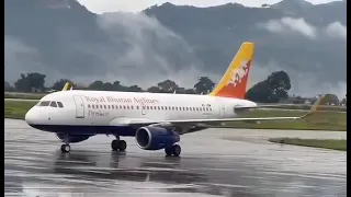 Royal Bhutan Airlines safely landed at Pokhara International Airport l Flight between Nepal-Bhutan