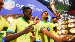 BRASIL 100 - 02 ARGENTINA | FINAL DA COPA AMÉRICA 2024 | SHOW IMPERDÍVEL DA SELEÇÃO!! FC 24