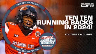 Top 10 running backs in 2024 🙌 | Always College Football