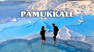 PAMUKKALE In Winter / Hot spring pools and Hierapolis / Turkey Travel Vlog / Eastern Europe Travel