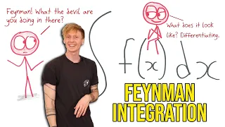 Feynman's Integral Trick with Math With Bad Drawings