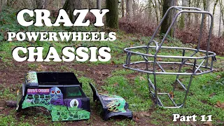 The Crazy Chassis of the Modified Power Wheels Mini Grave Digger Monster Truck