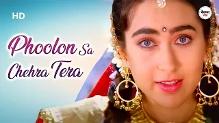 Phoolon Sa Chehra Tera | Venkatesh, Karisma Kapoor | Udit Narayan | Anari Movie Songs