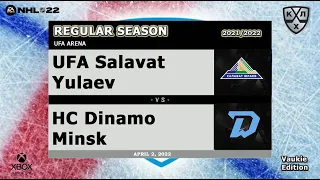 KHL - UFA Salavat Yulaev vs Dinamo Minsk - Season 2021/22 - NHL 22