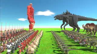 Colossal Ancient Human VS Zilla Carnivore Dinosaur - Animal Revolt Battle Simulator