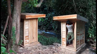 Part 2: 1 Years Alone In The Forest Building Complete Toilets, Building A Log Cabin, Living Off Grid