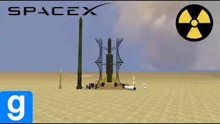 Garry's mod I launch a rocket with a nuke on it and destroy the launch pad!!!!!!