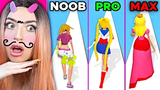 Noob vs MAX LEVEL in Makeover Run!