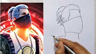 Freefire Boy Drawing / How to Draw Freefire Mask Boy