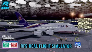 RFS - Real Flight Simulator-  Bangkok to Frankfurt||Full Flight|A380||ThaiAirlines|FullHD||RealRoute