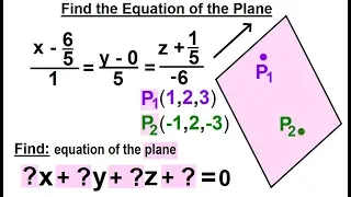 Calculus 3: Ch 2.2 Planes in 3-D Equation (14 of 22) How to Find the Equation of a Plane?