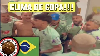 JOGADORES DA SELEÇÃO BRASILEIRA AGITAM O VESTIÁRIO ANTES DA ESTREIA DO BRASIL NA COPA DO QATAR!