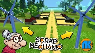 В БАБКИНОЙ ДЕРЕВНЕ СТРОЯТ ВЕТРОГЕНЕРАТОРЫ !!! МУЛЬТИК в Scrap Mechanic !!!