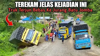 TEREKAM SANGAT JELAS‼️Detik-Detik Truk Mundur Terbalik Kejurang Di Batu Jomba