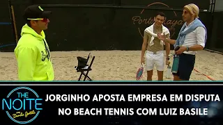 Luiz Basile ensina Beach Tennis para Jorginho e Igor Guimarães | The Noite (28/08/23)