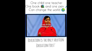 Education Is The One Of The Blessings Of Life || Malala Yousafzai Nobel Peace Prize Lecture 2014