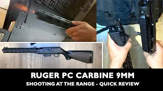 Ruger PC Carbine 9MM, Quick Review of Shooting it at the Range, Ruger PC9 with M-Lok Handguard