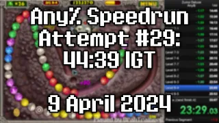 Zuma Deluxe - Any% Speedrun Attempt #29: 44:39 IGT (9 April 2024) [Personal Best]
