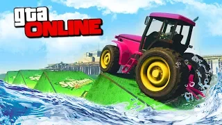 АЗИАТСКАЯ ПОЛОСА ПРЕПЯТСТВИЙ НА ТРАКТОРЕ! - GTA 5 ONLINE ( ГТА 5 ОНЛАЙН )