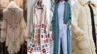 crochet long cardigan design || crochet long sweater design for ladies || crochet jacket for women