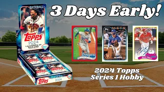 Opening 3 Days Early! Pulling an Auto! First Look 2024 Topps Series 1 Baseball Hobby Box!