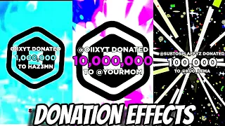 EVERY SINGLE DONATION EFFECTS IN PLS DONATE