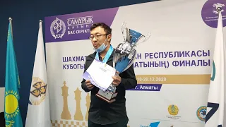 Чемпион РК по классическим шахматам 2020 года - Муртас Кажгалеев.