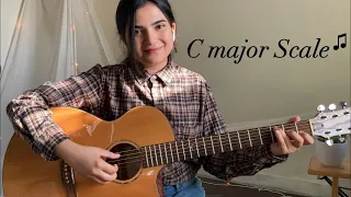 How to Play Open C Major Scale on Guitar | Easy Guitar Lesson for Beginners(Hindi)