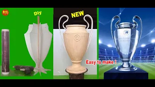 How to make UEFA Champions league Trophy on gypsum& pvc#diy trofeo #UEFAchampionsLeague