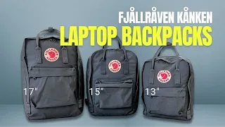 ALL THREE  Fjällräven Kanken Laptop Backpacks - Size Comparison