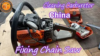 Fixing Chain Saw / Cleaning Carburetor / Noker 688 China / Repair Power tools Chainsaw