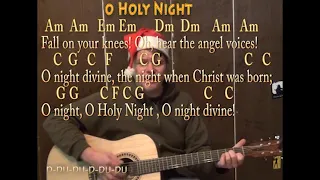 O Holy Night (Christmas) Strum Guitar Cover Lesson with Lyrics Chords - Play and Sing